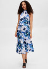 Selected Femme Rachelle Floral Maxi Skirt, Royal Blue