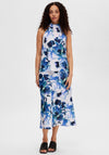 Selected Femme Rachelle Print Halter Neck Top, Royal Blue