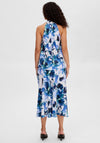Selected Femme Rachelle Print Halter Neck Top, Royal Blue