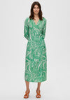 Selected Femme Sirine Wrap Maxi Dress, Absinthe Green