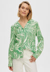 Selected Femme Sirine Print Shirt, Absinthe Green