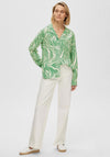 Selected Femme Sirine Print Shirt, Absinthe Green