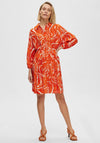 Selected Femme Sirine Print Shirt Dress, Orangeade