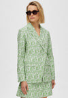 Selected Femme Elea Jacquard Blazer, Absinthe Green