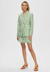 Selected Femme Elea Jacquard Blazer, Absinthe Green