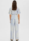 Selected Femme Valencia Stripe Wrap Top, Blue Heron