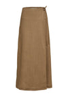Selected Femme Eloisa Maxi Wrap Skirt, Tigers Eye