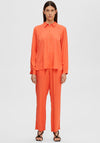 Selected Femme Franziska Satin Shirt, Emberglow