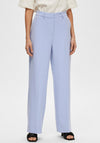 Selected Femme Myla High Waist Trousers, Blue Heron
