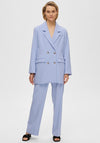 Selected Femme Myla Relaxed Blazer, Blue Heron