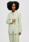 Selected Femme Doah Asymmetric Blazer, Celadon Green
