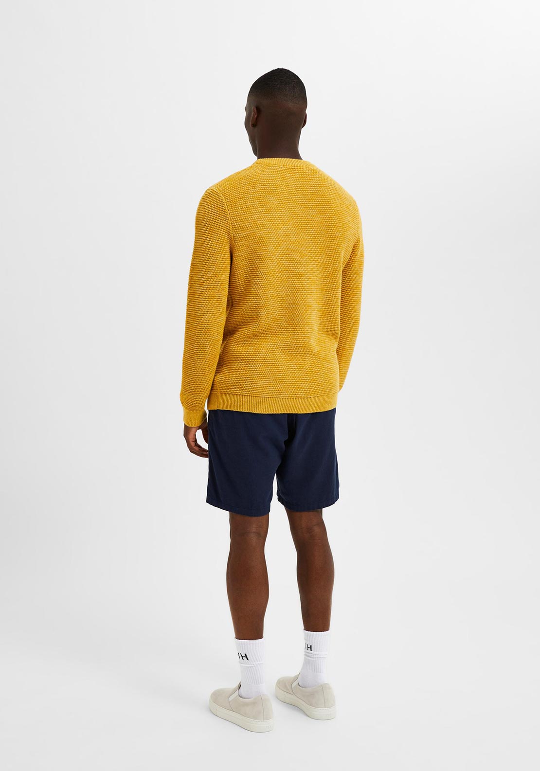 Selected Homme Vince Round Neck Jumper, Honey Twist