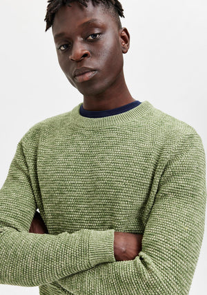 Selected Homme Vince Round Neck Jumper, Vineyard Green