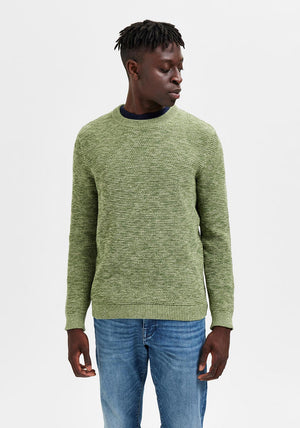 Selected Homme Vince Round Neck Jumper, Vineyard Green
