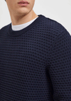 Selected Homme Remy Knit Crew Neck Jumper, Dark Sapphire