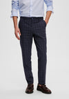 Selected Homme Oasis Check Trousers, Navy