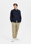 Selected Homme Blas Linen Overshirt, Sky Captain