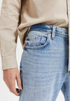 Selected Homme Straight Scott Jeans, Light Blue Denim