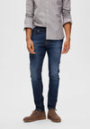 Selected Homme Leon Slim Fit Jeans, Dark Blue Denim