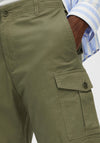 Selected Homme Flex Cargo Shorts, Deep Lichen Green