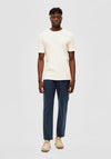 Selected Homme Camp Ribbed T-Shirt, Cloud Dancer