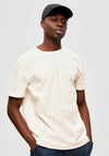 Selected Homme Camp Ribbed T-Shirt, Cloud Dancer