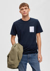 Selected Homme Corey Print T-Shirt, Sky Captain