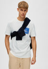 Selected Homme Corey Print T-Shirt, Cloud Dancer