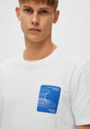 Selected Homme Corey Print T-Shirt, Cloud Dancer