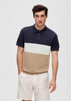 Selected Homme Mattis Knit Polo Shirt, Sky Captain