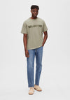 Selected Homme Alvar Print T-Shirt, Vetiver