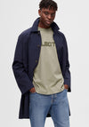 Selected Homme Alvar Print T-Shirt, Vetiver
