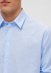 Selected Homme Classic Linen Shirt, Cashmere Blue