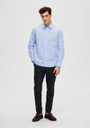Selected Homme Classic Linen Shirt, Cashmere Blue