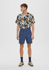 Selected Homme Flex Chino Shorts, Ensign Blue
