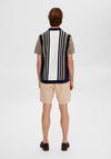 Selected Homme Mattis Knit Stripe Polo Shirt, Sky Captain