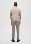 Selected Homme Town Knit Polo Shirt, Fog