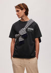 Selected Homme Jax Graphic Print T-Shirt, Black