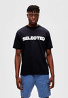 Selected Homme Alvar Print T-Shirt, Black