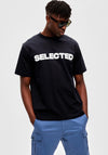 Selected Homme Alvar Print T-Shirt, Black