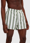 Selected Homme Dane Striped Swim Shorts, Cloud Dancer & Vetive