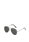 Selected Homme Jasper Aviator Sunglasses, Gold