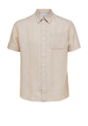 Selected Homme Rick Linen Short Sleeve Shirt, Incense