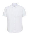 Selected Homme Rick Linen Short Sleeve Shirt, Bright White