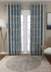 SLX Reflections Ready Made Lined Eyelet Curtains, Cobalt