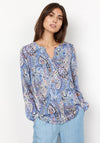 Soyaconcept Kie Paisley Print Blouse, Blue Multi