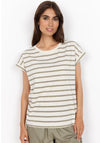 Soyaconcept Kaitlin Striped T-Shirt, Green & Beige
