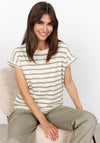 Soyaconcept Kaitlin Striped T-Shirt, Green & Beige