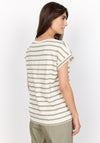 Soyaconcept Kaitlin Striped T-Shirt, Green & Beige