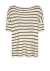 Soyaconcept Eireen Oversize Striped Sweater, Cream & Green
